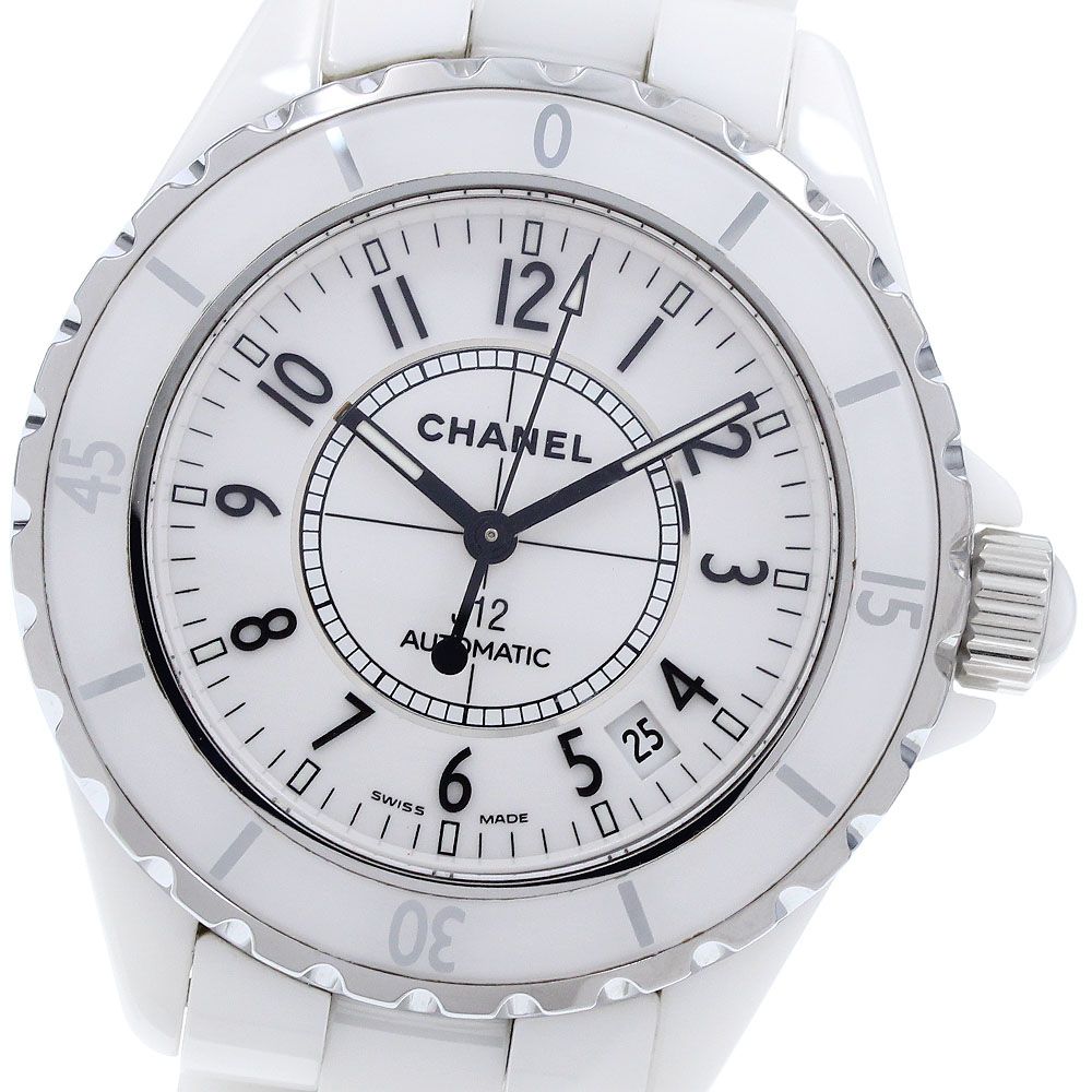 シャネル CHANEL H0970 J12 白セラミック デイト 自動巻き メンズ 良品 _954061 197,100円