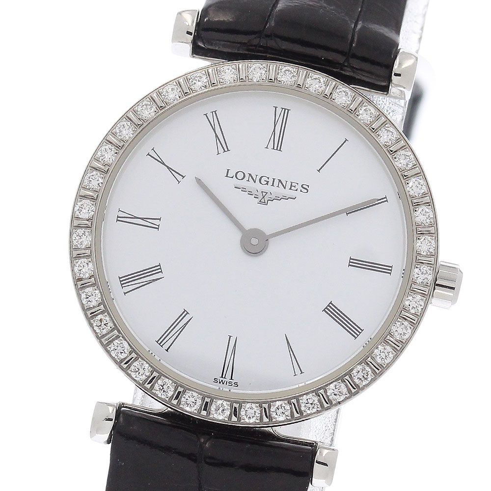 ロンジン LONGINES L4.341.0 ラ グラン クラシック ドゥ ロンジン ダイヤベゼル クォーツ レディース 良品 _976292