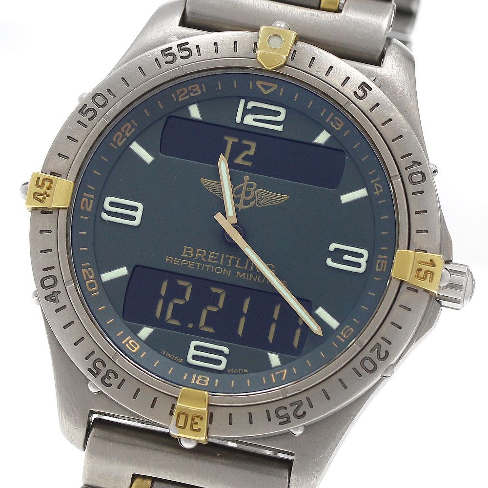 ブライトリング BREITLING F65062 エアロスペース リピテーションミニッツ クォーツ メンズ _973570