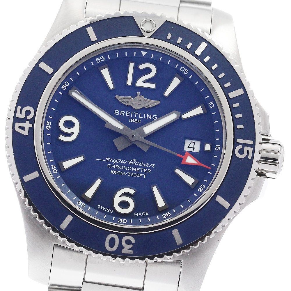 ブライトリング BREITLING A17367 スーパーオーシャン 44 デイト 自動巻き メンズ 良品 保証書付き_977073