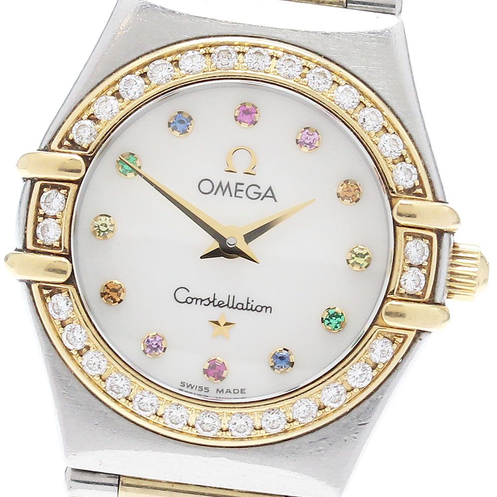 オメガ OMEGA 1367.79 コンステレーション ミニ アイリス 12P ダイヤベゼル クォーツ レディース _974331