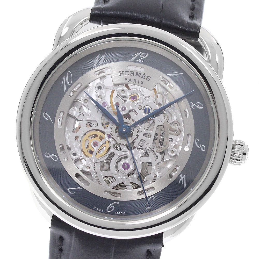 エルメス HERMES AR6.710a アルソー スケルトン 自動巻き メンズ 美品 _976507