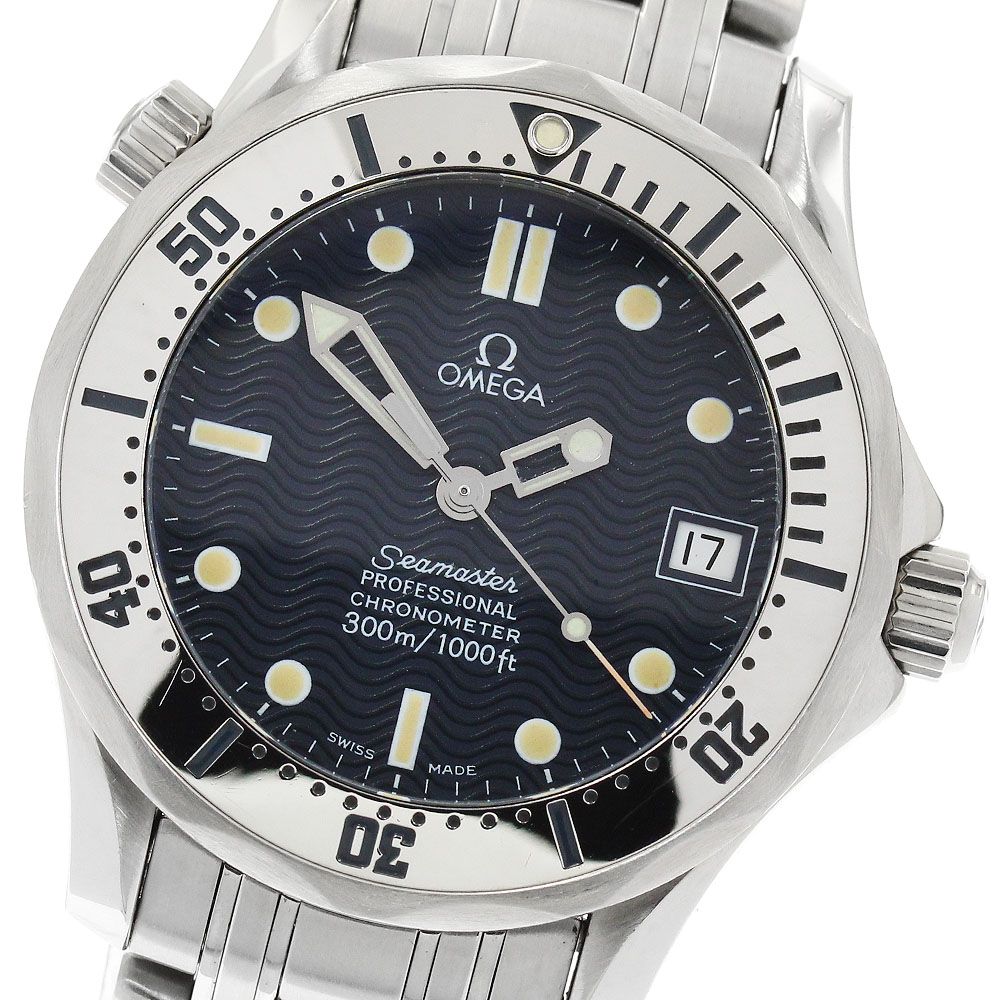 オメガ OMEGA 2552.80 シーマスター300 デイト 自動巻き ボーイズ 保証書付き_970561