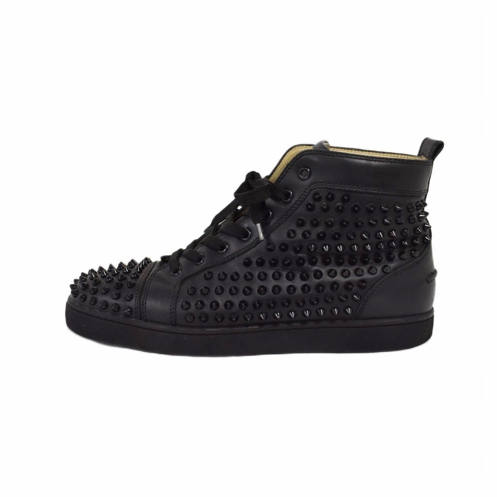 クリスチャンルブタン Christian louboutin Louis Spikes ルイスパイクス ハイカットスニーカー カーフレザー スタッズ 43 黒 ブラック ☆AA★ 17,686円