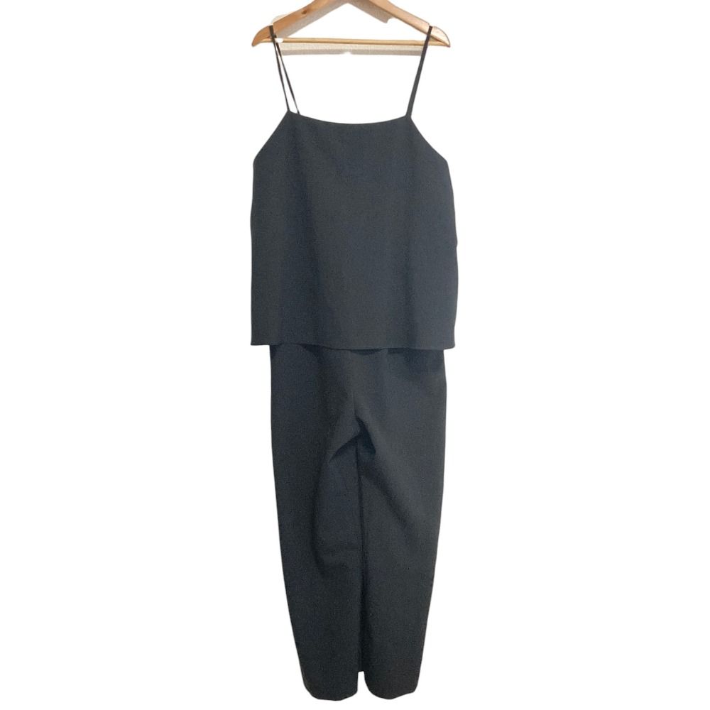 美品 24SS green label relaxing グリーンレーベルリラクシング ユナイテッドアローズ ドライタッチ オールインワン サイズF ブラック レディース 古着  USED