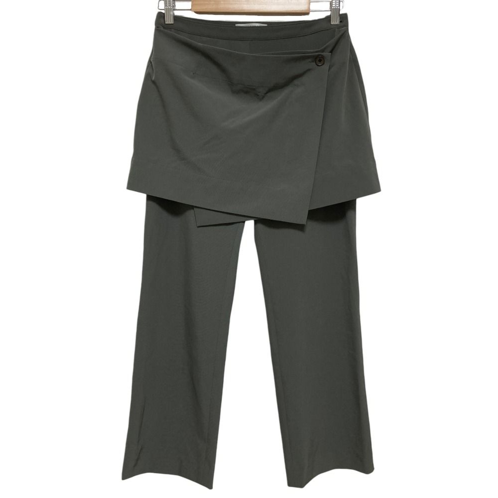ISSEY MIYAKE イッセイミヤケ ナイロンストレッチ ラップスカートパンツ IM03FF580 サイズ3 グレー レディース 古着 中古 USED