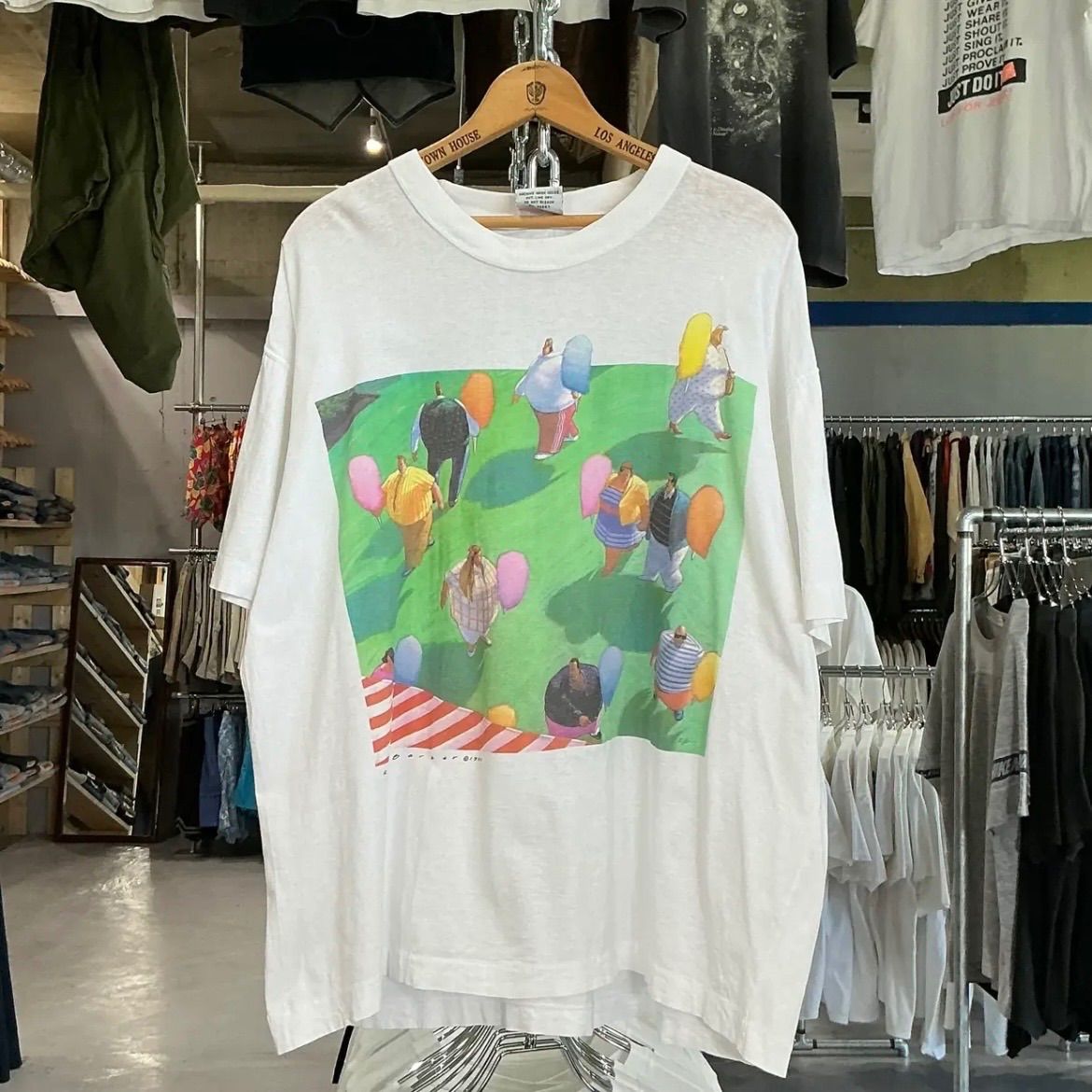 90s R.J.Barber Art Tee アート Tシャツ