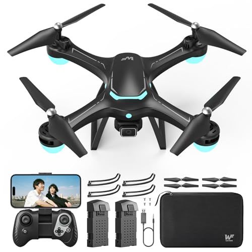 msドローン カメラ付き 100g未満 1080P 初心者向け WeFone 小型ドローン オプティカルフロー バッテリー2個 WF13 | 90°角度調整カメラで撮影を楽しめる、ワンキー離着陸や360°フリップ搭載、専用収納バッグ付きで持ち d87e3180