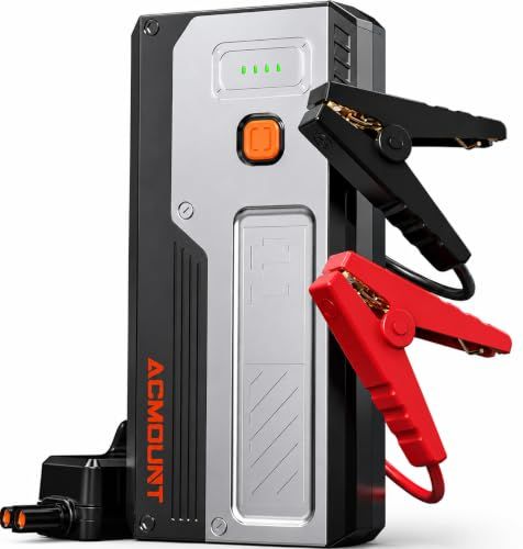 msACMOUNT ジャンプスターター 12V車用 5000A エンジン始動 軽量 コンパクト 最大8.0Lガソリン・6.0Lディーゼル対応 PSE認証 | QC3.0急速充電 大容量 多重安全保護 軽量・コンパクト設計 防災・アウトドア 117ce624