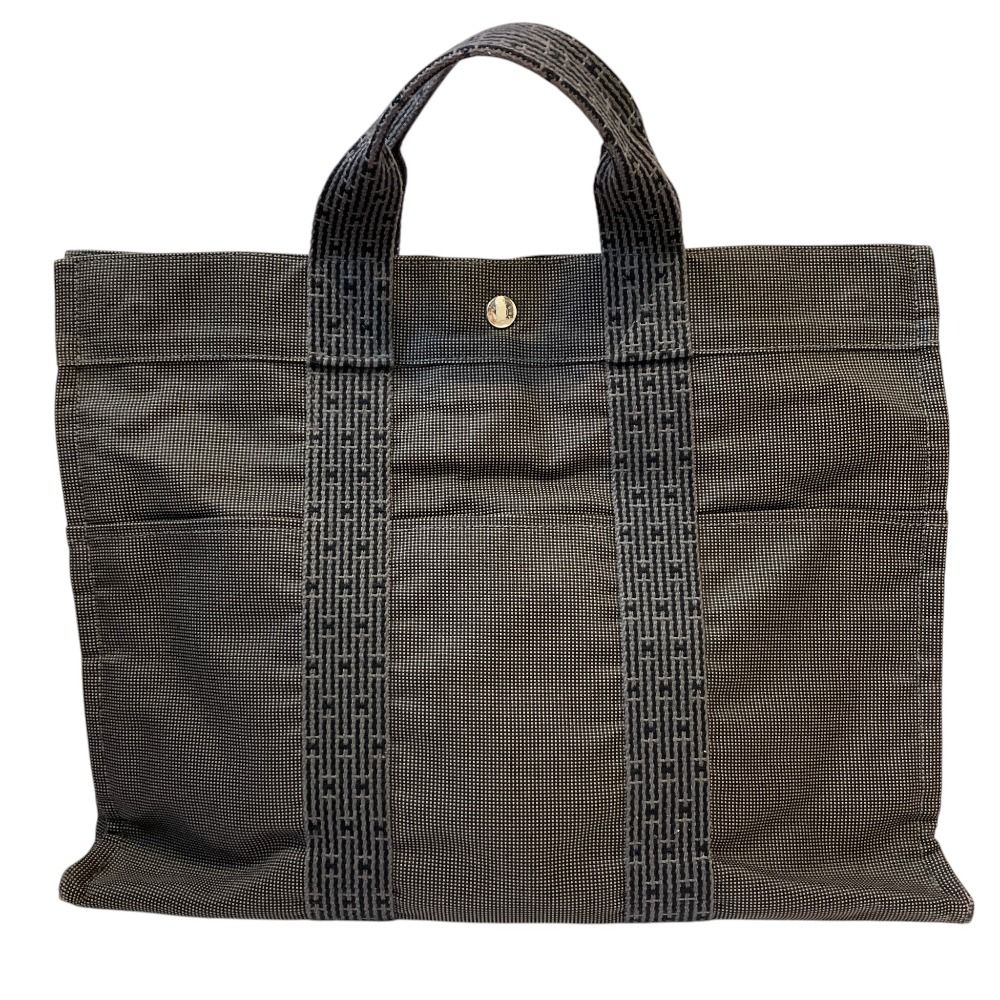 美品 HERMES エルメス エールラインMM トートバッグ グレー レディース 古着 中古 USED