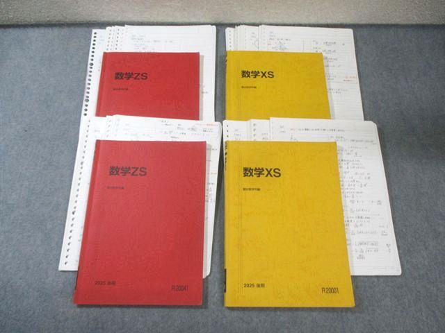 駿台 東大・京大・医学部コース 数学XS/数学ZS 2025 計4冊 小林隆章/清史弘/雲幸一郎/森茂樹/鹿野俊之 055M0D