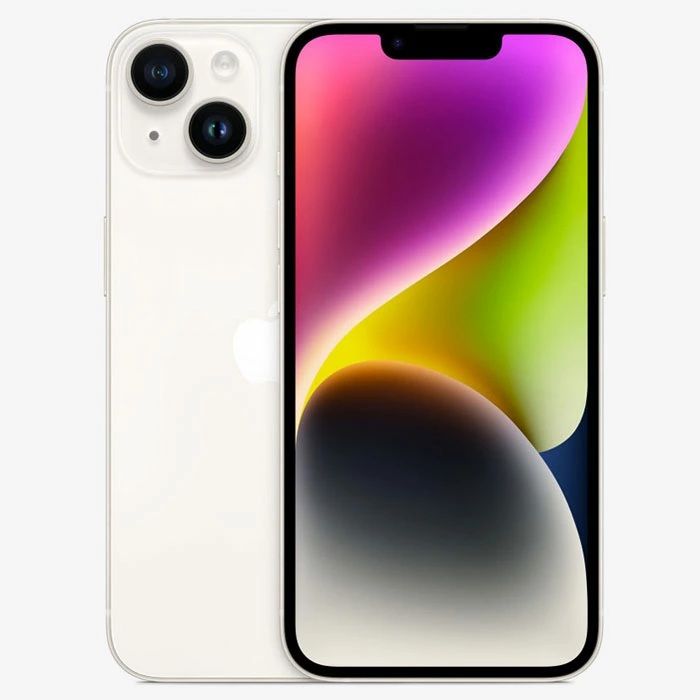 新品同様 iPhone14 本体 SIMフリー 128GB バッテリー100％ 5G 衛星経由の緊急SOS デュアルカメラ ガラスフィルム特典 14-128wh-s26h8 クリーニング済み 動作確認済み 保証付き