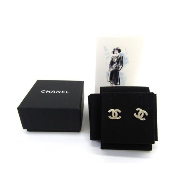 CHANELシャネル ココマーク ラインストーン F19V ピアス ∠UP5960