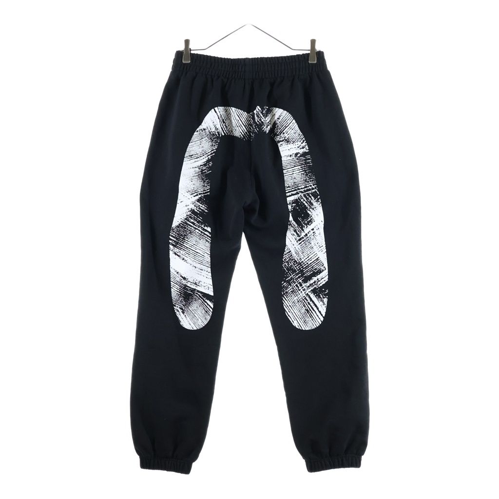 EVISU (エビス) Sweat and Jogger Pants バックカモメプリント スウェットジョガーパンツ ブラック EX2UZP701