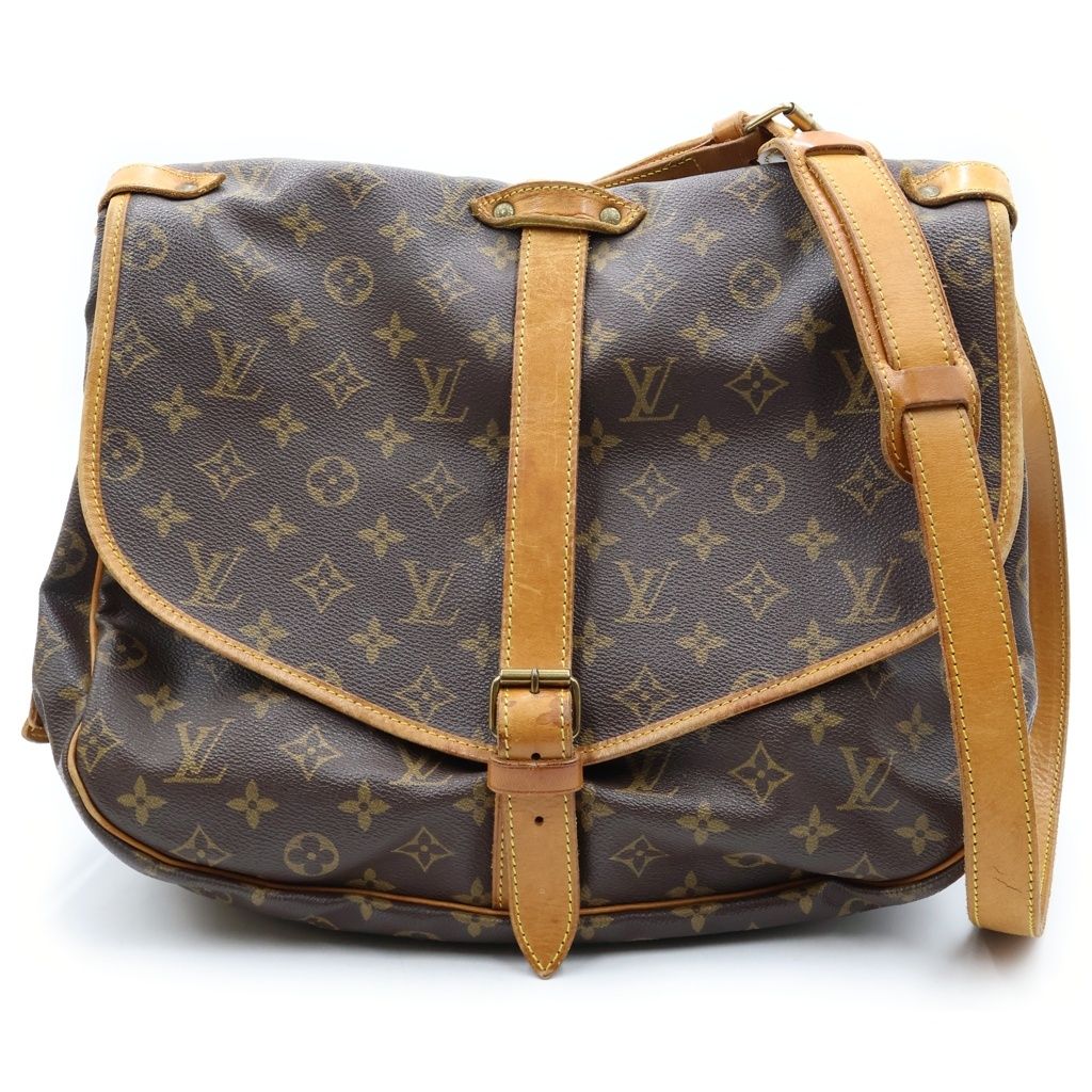 LOUIS VUITTON (ルイヴィトン) ソミュール35 モノグラムキャンバス ショルダーバッグ M42254 ブラウン