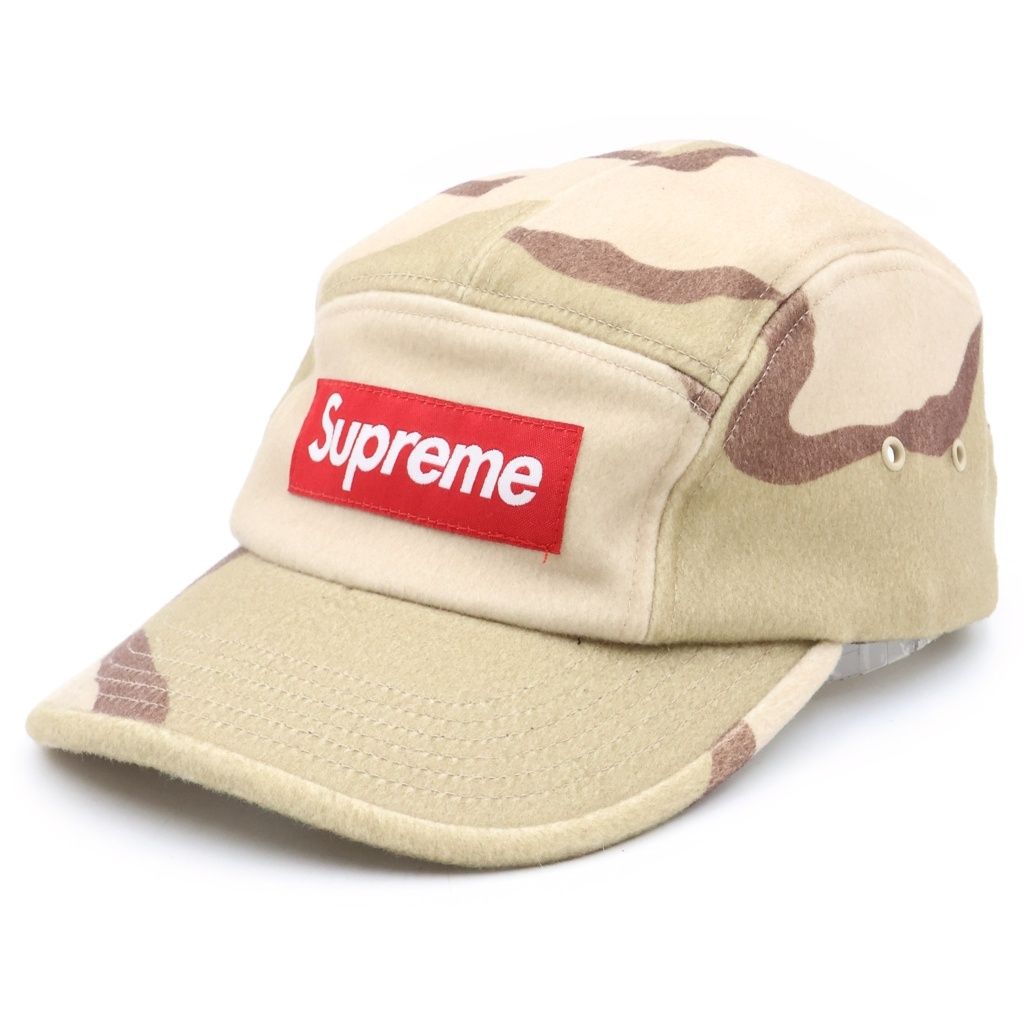 SUPREME (シュプリーム) 20AW Wool Camp Cap ボックスロゴ ウールカモキャップ ベージュ
