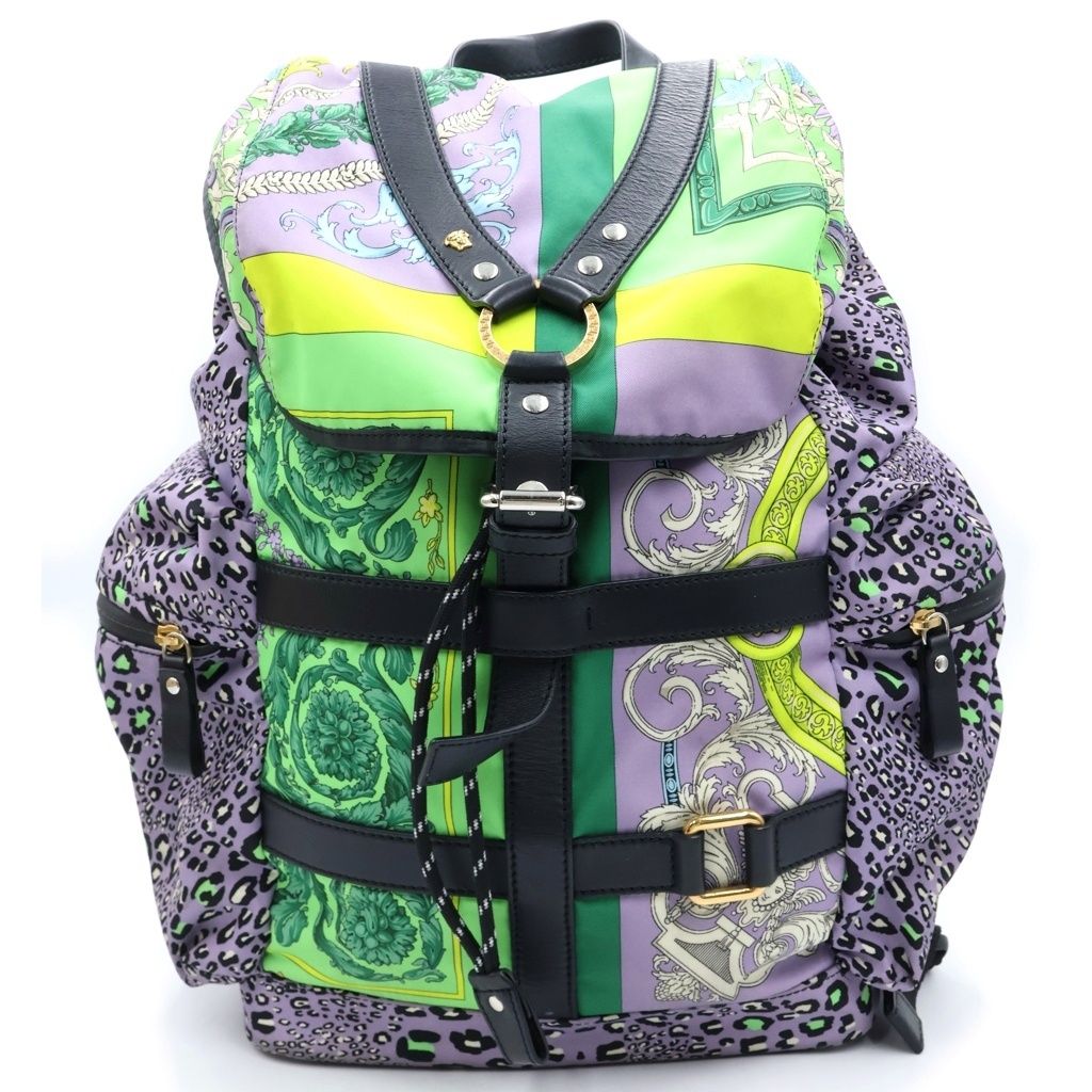 VERSACE (ヴェルサーチ) バロック柄 バックパック リュック マルチカラー DFZ8474