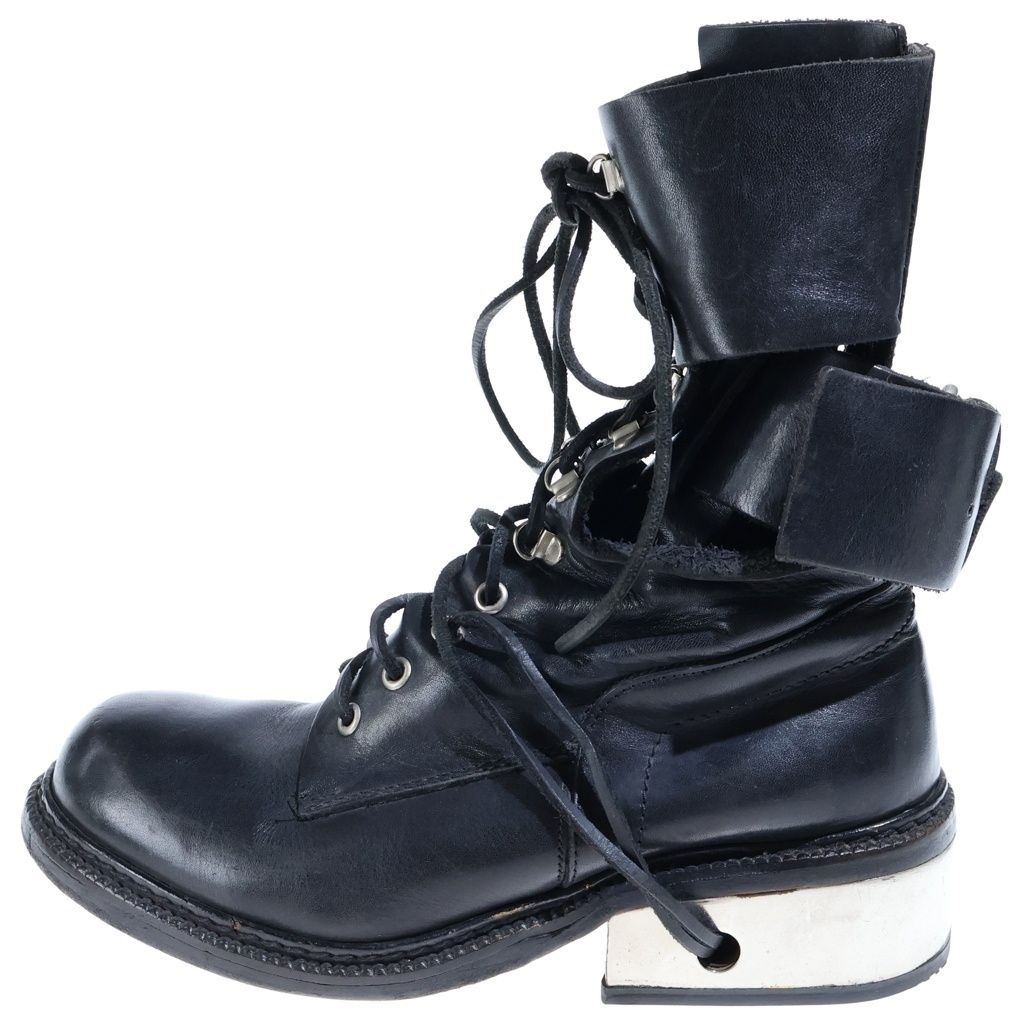 DIRK BIKKEMBERGS (ダークビッケンバーグ) Steel Heel Leather Boots スチール ヒール レザーブーツ ハイカット 本人期 ブラック