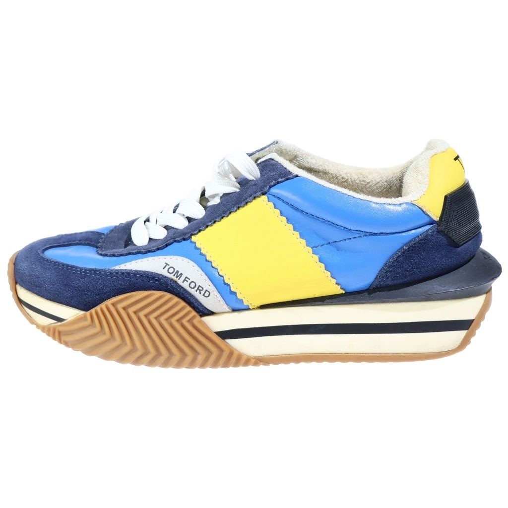 TOM FORD (トムフォード) JAMES ジェームズ ローカットシューズ スニーカー ブルー/イエロー A8509