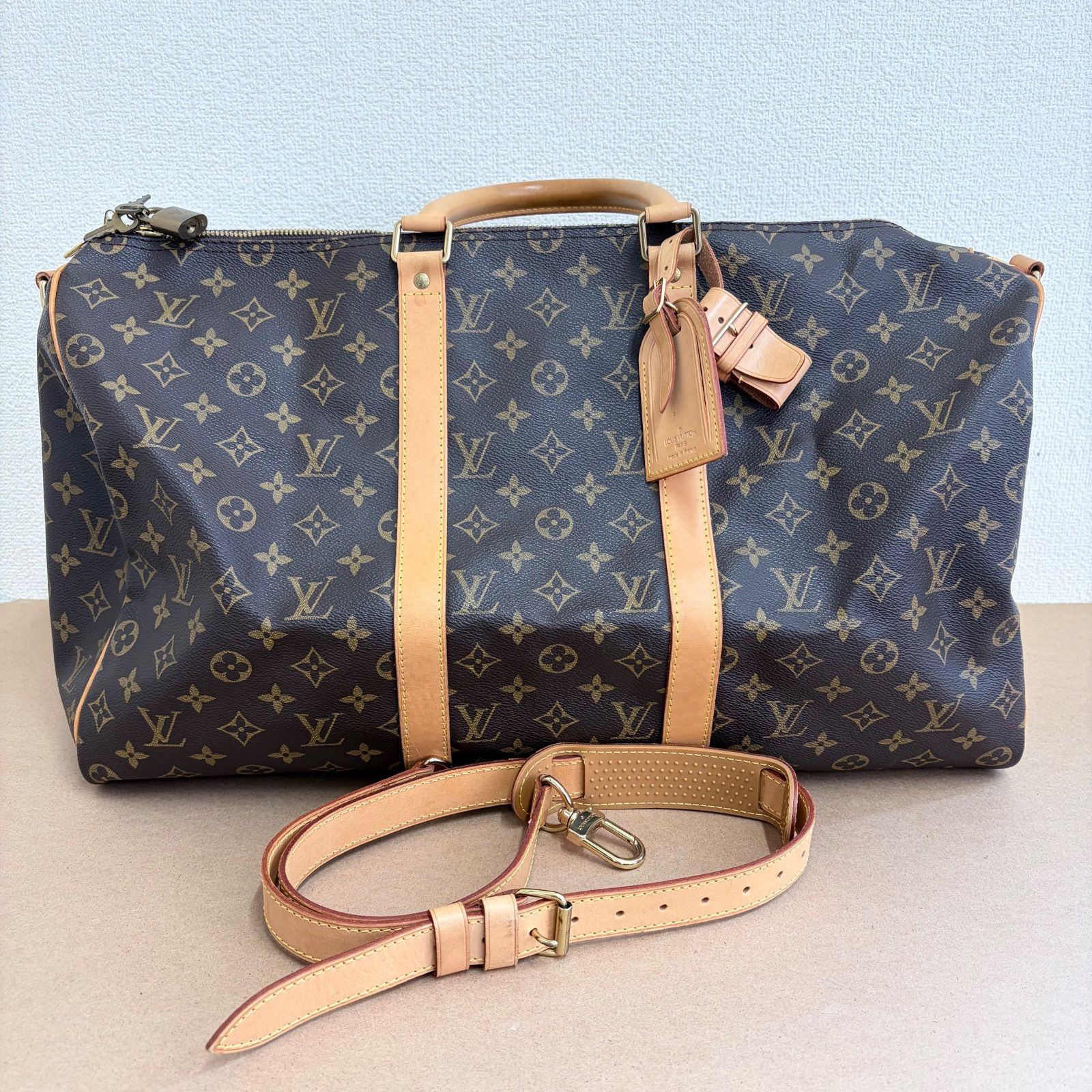 LOUIS VUITTON ルイヴィトン ボストンバッグ キーポル50 バンドリエール モノグラム