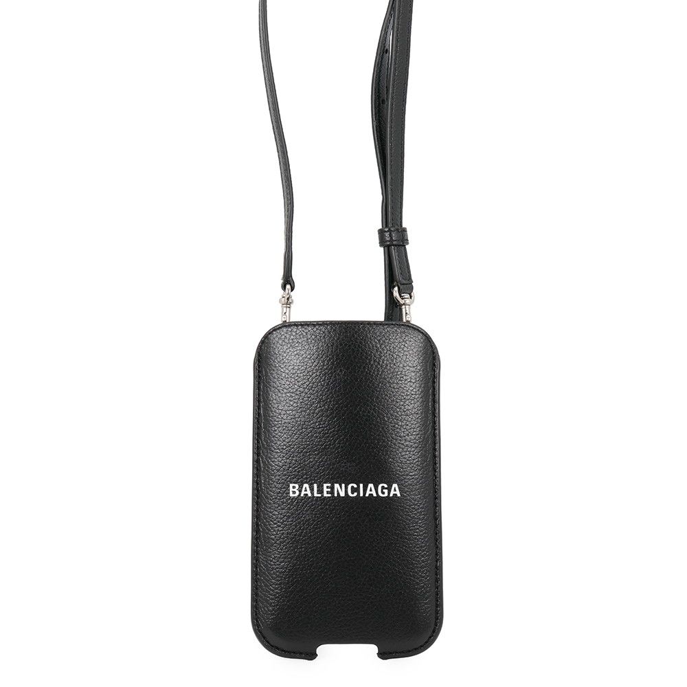 バレンシアガ フォンホルダー レザー 718495 BALENCIAGA スマホポーチ 黒