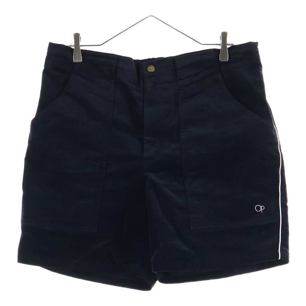 NO BRAND (ノーブランド) Ocean Pacific(オーシャンパシフィック) BerBerJin Velours Piping Short ベルベルジン別注 ベロアショーツ ハーフパンツ ブラック OpSP25233
