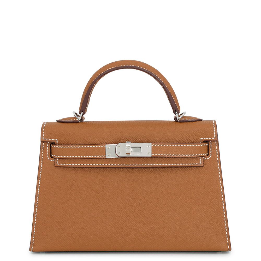 エルメス ハンドバッグ ミニケリー2 外縫い ゴールド/シルバー金具 エプソン G刻印 HERMES Kelly 2wayバッグ 1,586,655円