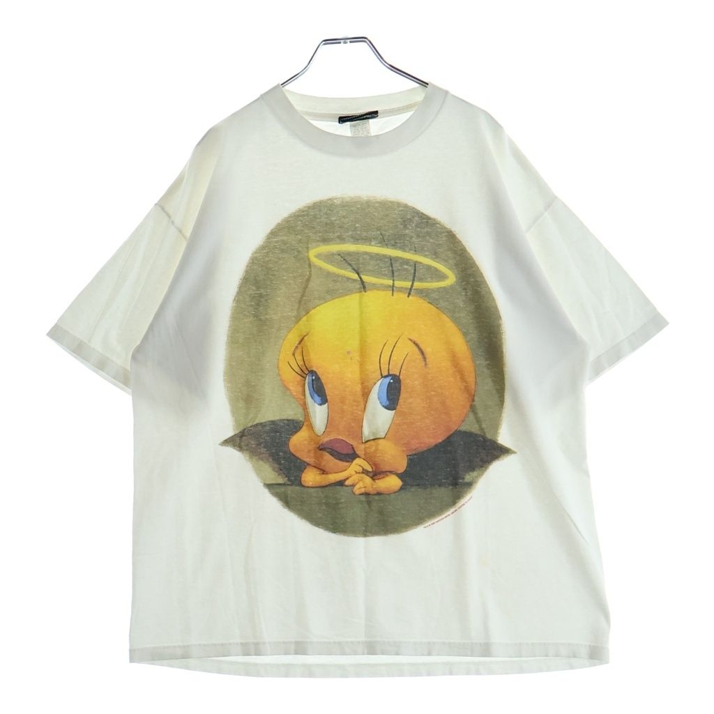 VINTAGE (ヴィンテージ) 90S VINTAGE LOONEY TUNES TWEETY ANGEL 1996 ヴィンテージ ルーニーテューンズ トゥイーティー フロントプリントTシャツ 半袖クルーネックカットソー ホワイト 16,694円