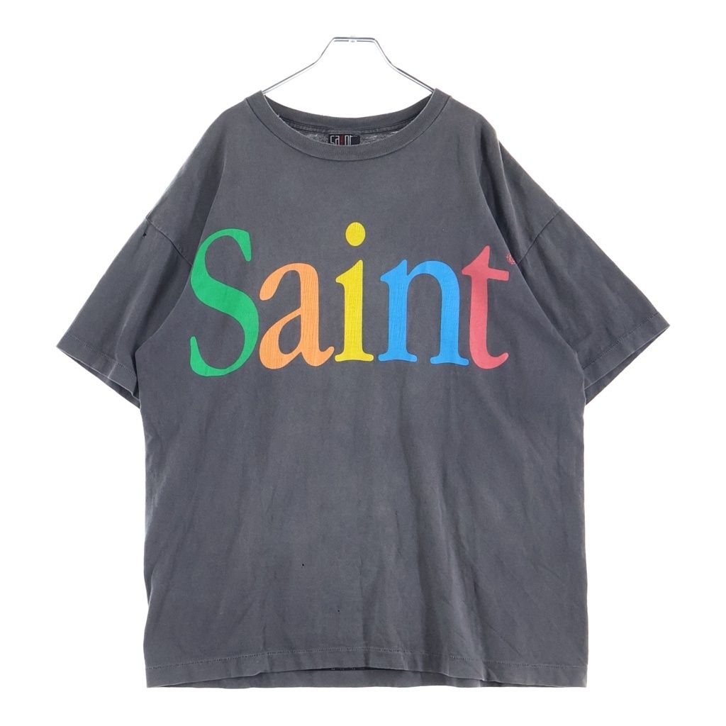 SAINT MICHAEL (セントマイケル) 24SS COLOFUL SAINT SS TEE カラフルロゴ プリント クルーネック半袖Tシャツ カットソー ブラック SM-YS8-0000-001 18,208円
