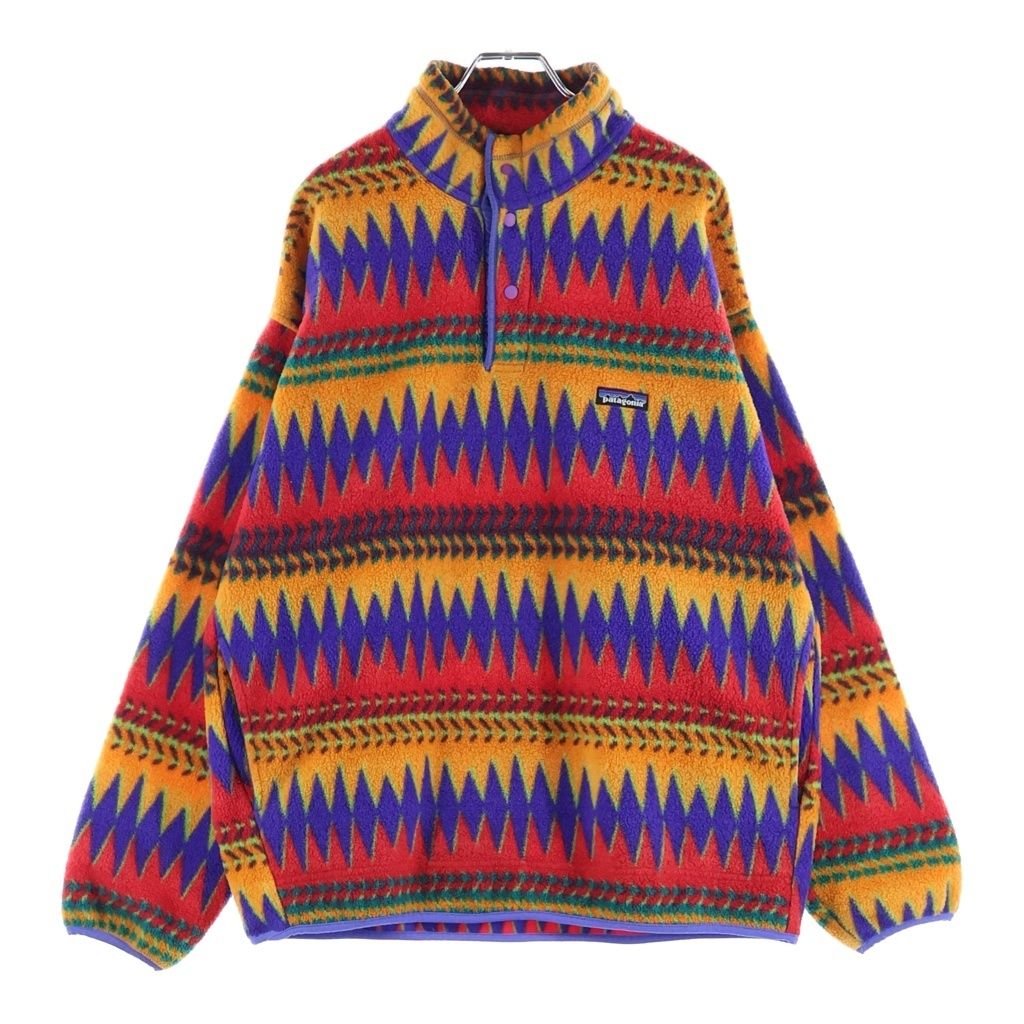 PATAGONIA (パタゴニア) 90S VINTAGE SYNCHILLA Snap-T ヴィンテージ ミネハハ柄 シンチラ スナップT プルオーバーフリースジャケット マルチカラー