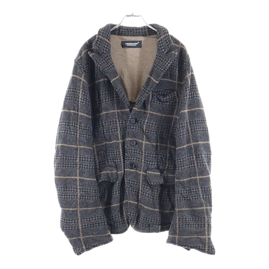 UNDERCOVER (アンダーカバー) 19AW チェック柄 ウール ニットジャケット ブラウン UCX4103-1 24,983円