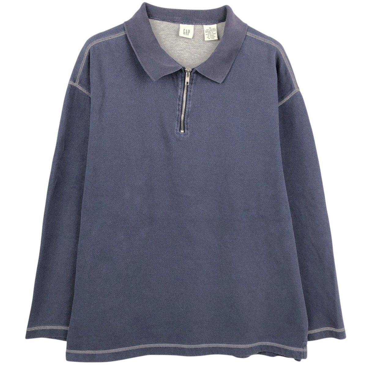古着 90年代 ギャップ GAP オールドギャップ 襟付き ハーフジップスウェットシャツ トレーナー メンズXL相当 ヴィンテージ/eaa671727