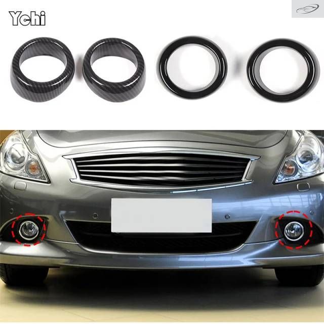 カーボン/ブラック インフィニティ G25 G37 2010-2013 車用フロントフォグランプカバートリム カーアクセサリー 18,618円