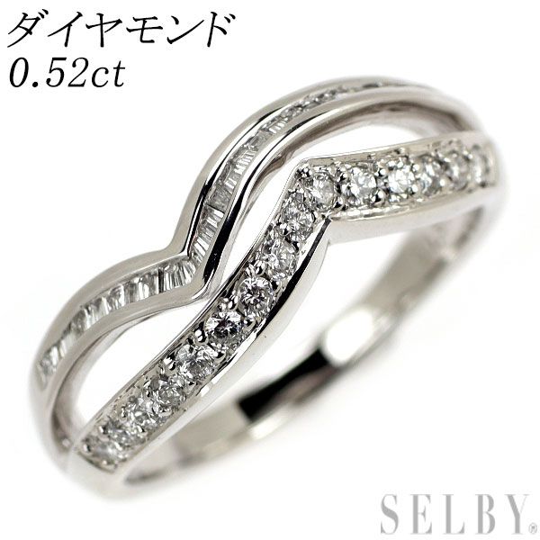 K18WG ダイヤモンド リング 0.52ct