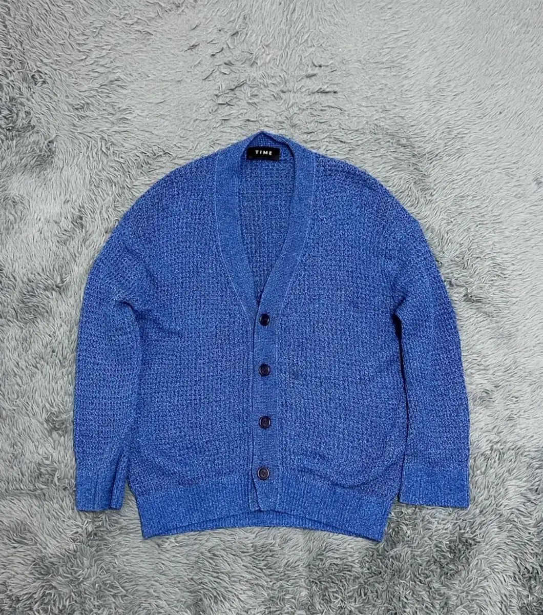 TIME HOMME ブルー ニットカーディガン 24年 21,258円