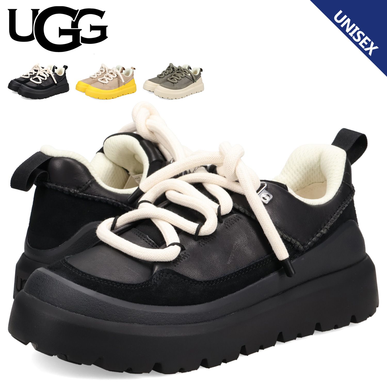 UGG アグ スニーカー ヘリテージ ユーティリティー メンズ レディース ラウンドレース HERITAGE UTILITY SNEAKER 1170910、DR. CHN/WHT