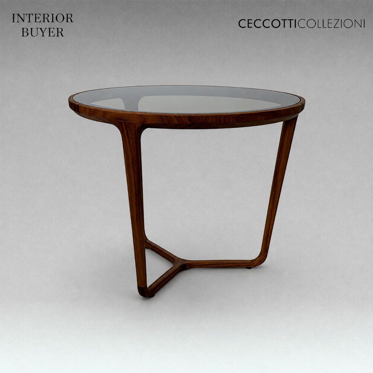CECCOTTI COLLEZIONI チェコッティ コレツィオーニ STELLA ステッラ ローテーブル アメリカンウォールナット ブロンズ ガラス天板 ノエ・ドゥシャフール・ローレンス 定価109万