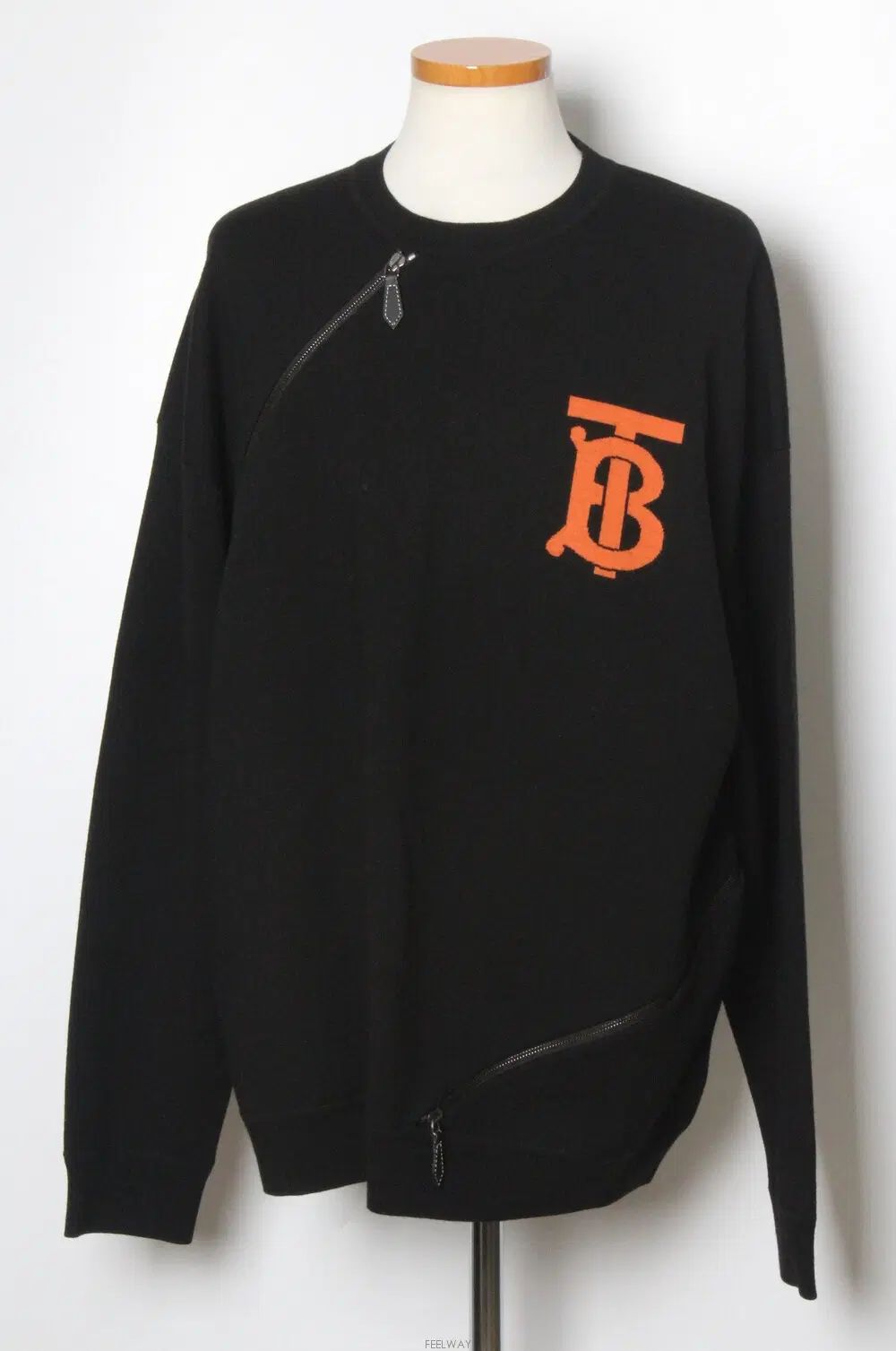 BURBERRY バーバリー TB ロゴ ジッパー ウール ニット スウェット XL(110) 70,487円
