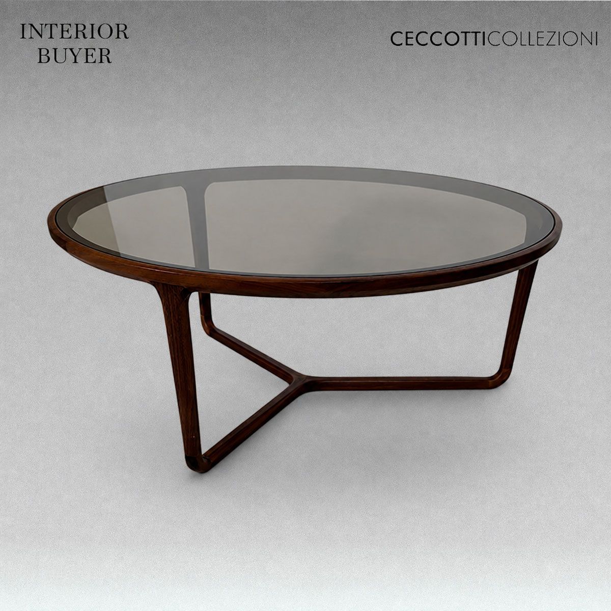 CECCOTTI COLLEZIONI チェコッティ コレツィオーニ STELLA ステッラ ローテーブル アメリカンウォールナット ブロンズ ガラス天板 ノエ・ドゥシャフール・ローレンス 定価141万