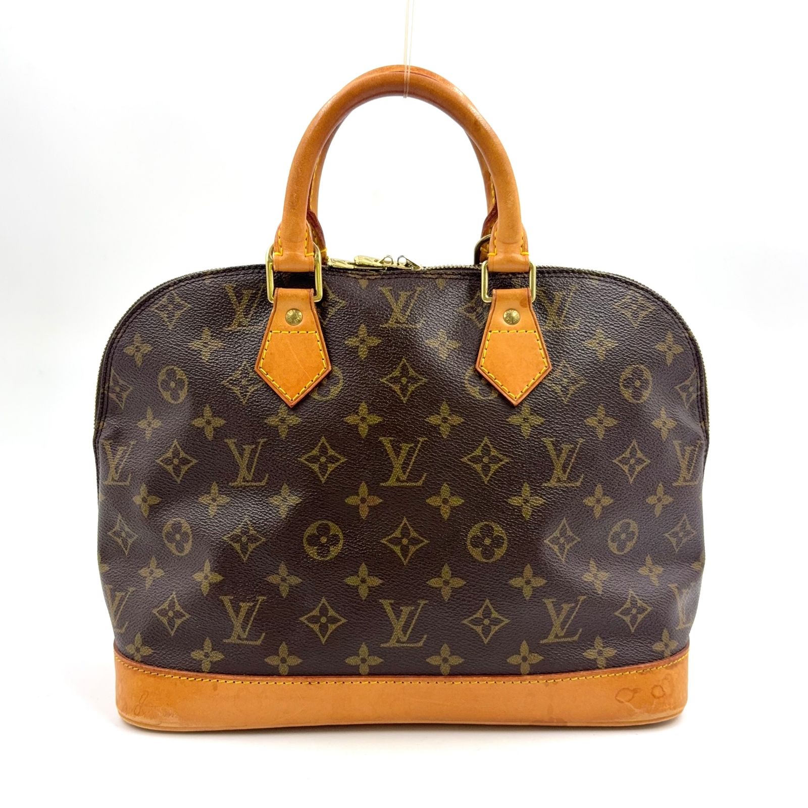 【新着】LOUIS VUITTON アルマPM モノグラム レザー PVC ブラウン ライトブラウン ハンドバッグ ゴールド M51130