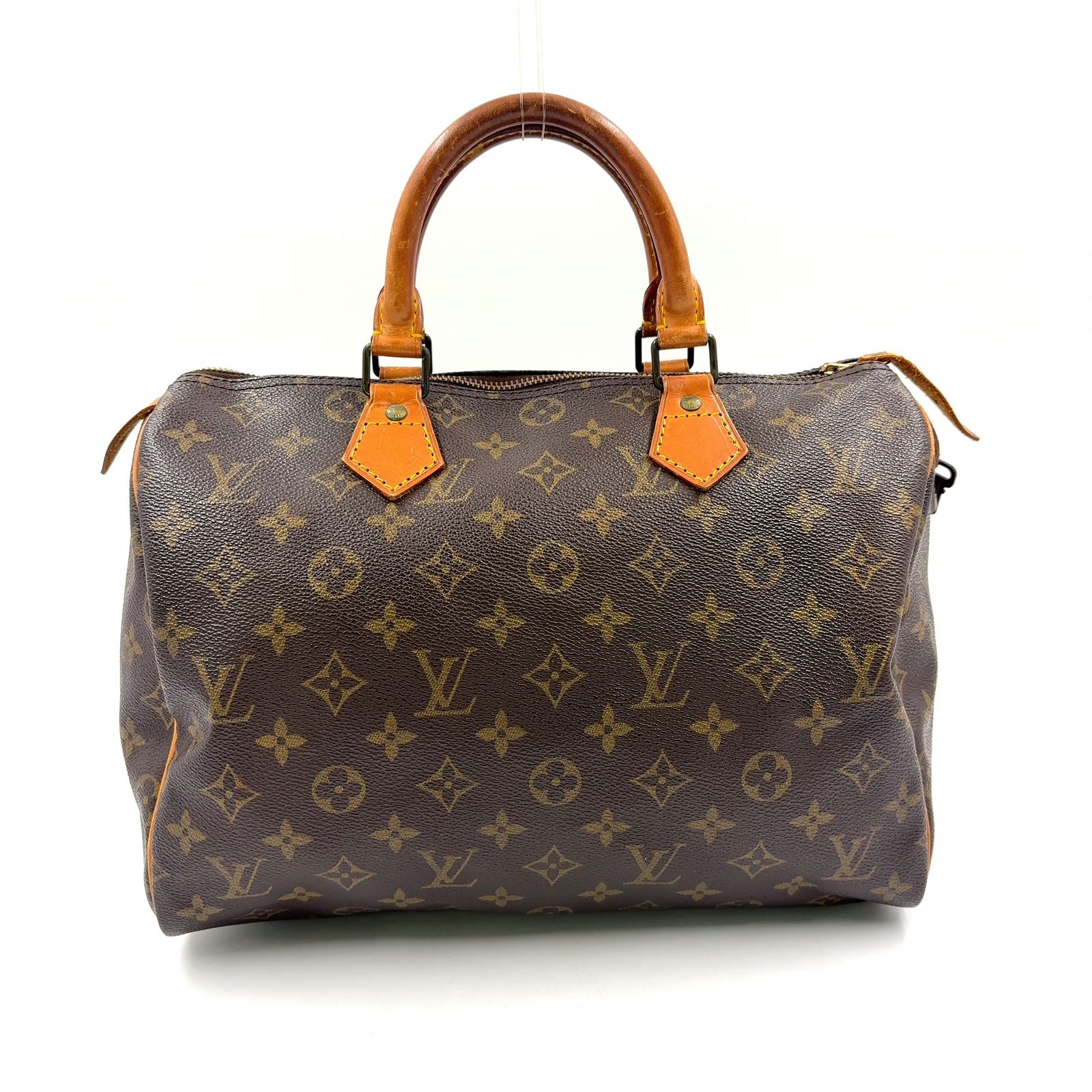【新着】LOUIS VUITTON スピーディ30 モノグラム レザー PVC ブラウン ライトブラウン ハンドバッグ ゴールド M41526