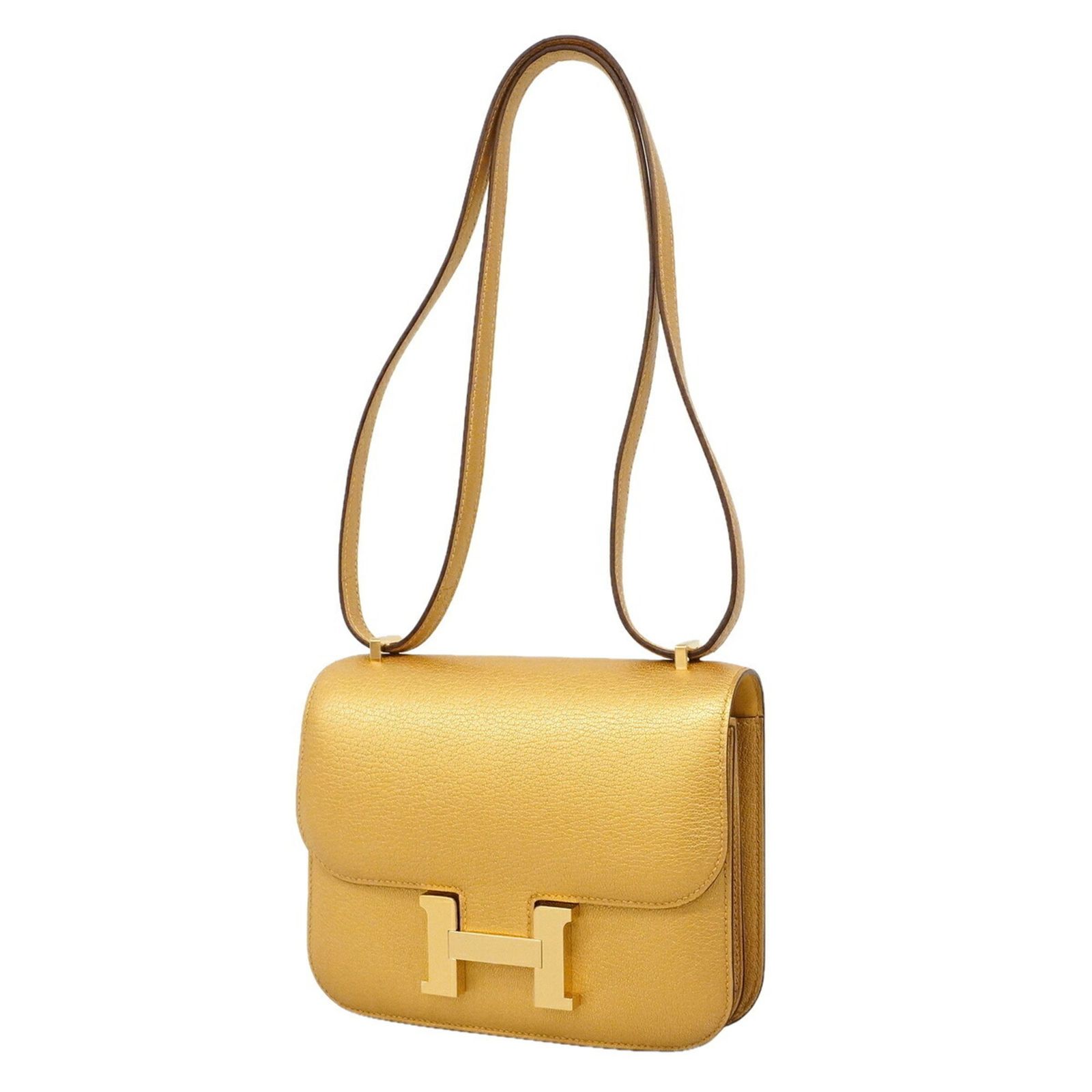 エルメス(Hermes) エルメス ショルダーバッグ コンスタンスミニ シェブルミゾル ドレ W刻印レディース