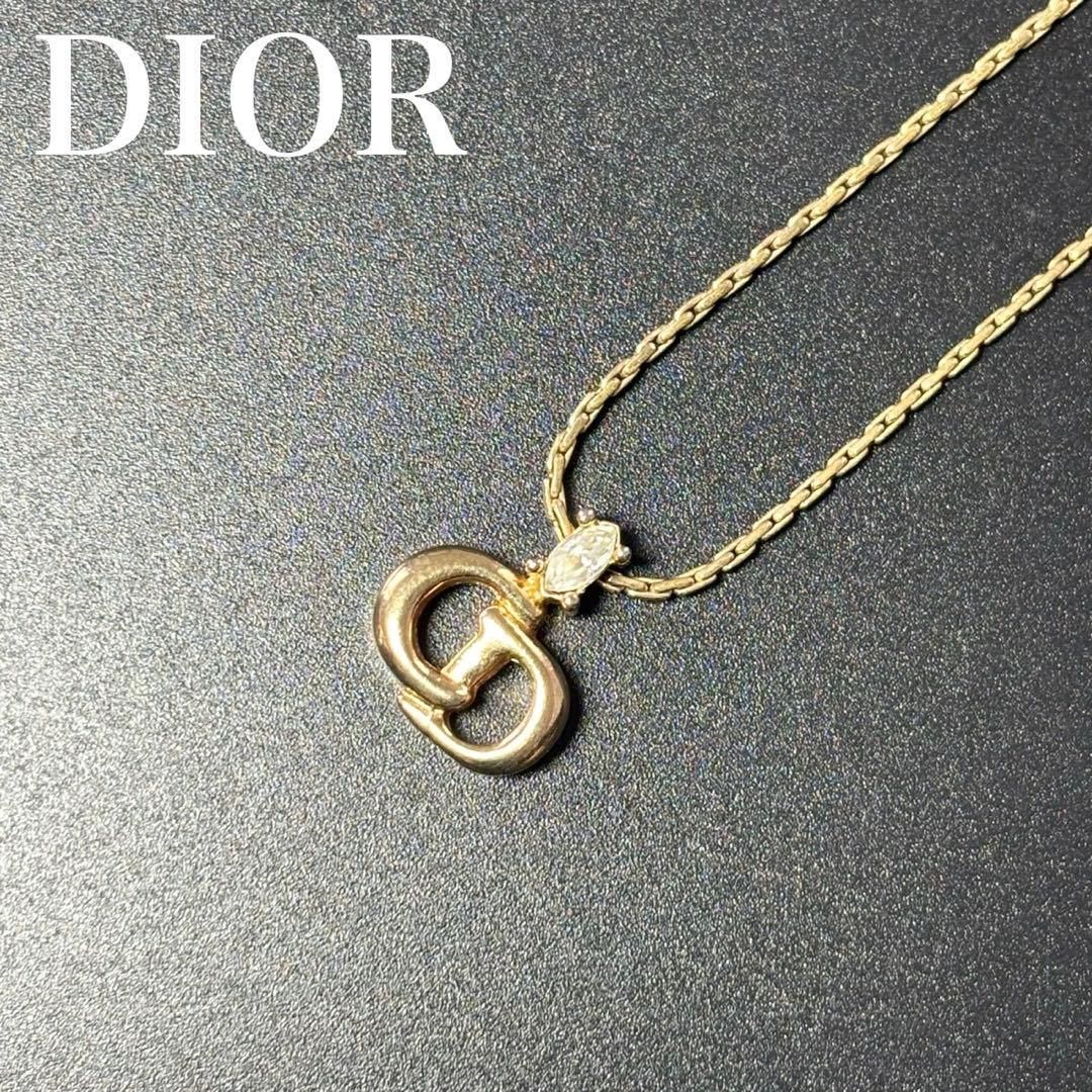 Christian Dior CDロゴ ネックレス ヴィンテージ　ゴールド