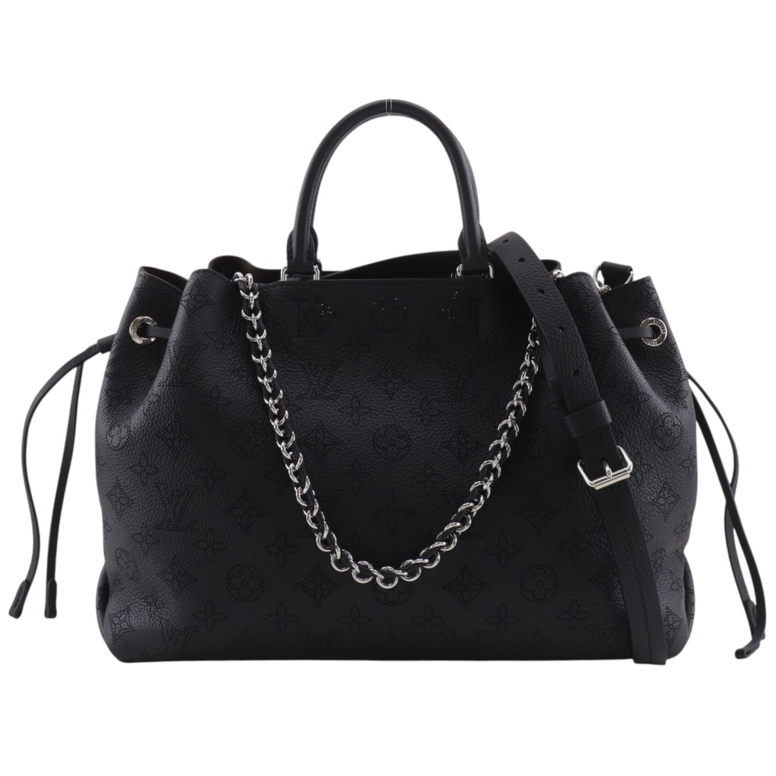 【LOUIS VUITTON】ルイ・ヴィトン ベラトート 2WAYショルダー M59200 モノグラムマヒナ ノワール 黒 レディース ハンドバッグ