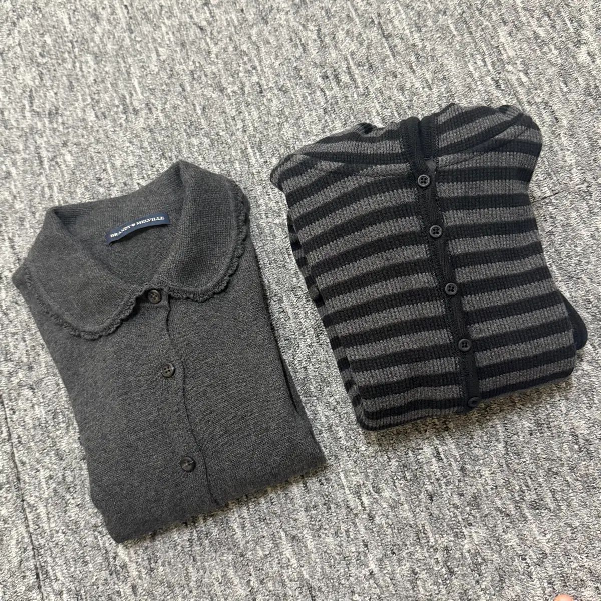 まとめ売り) Brandy Melville ブランディー メルビル ブランディ 긴팔 トップス ストライプ WHO フード & ニット