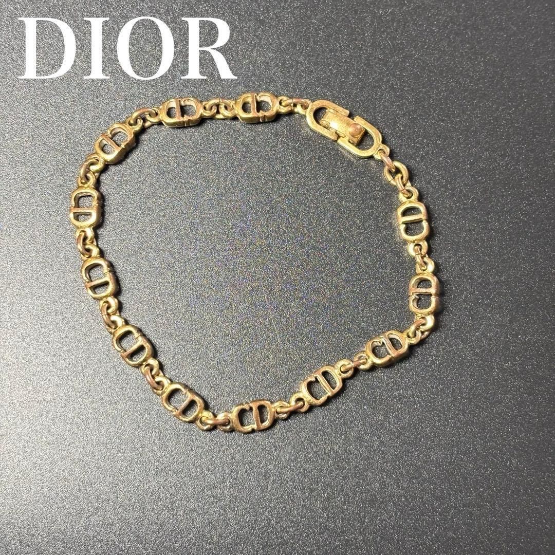 クリスチャンディオール　ブレスレット　CDロゴ チェーン　金
