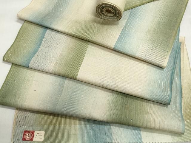平和屋着物●西陣　紬　反物　着尺　間道　証紙付き　逸品　未使用　DABI8421we 15,184円