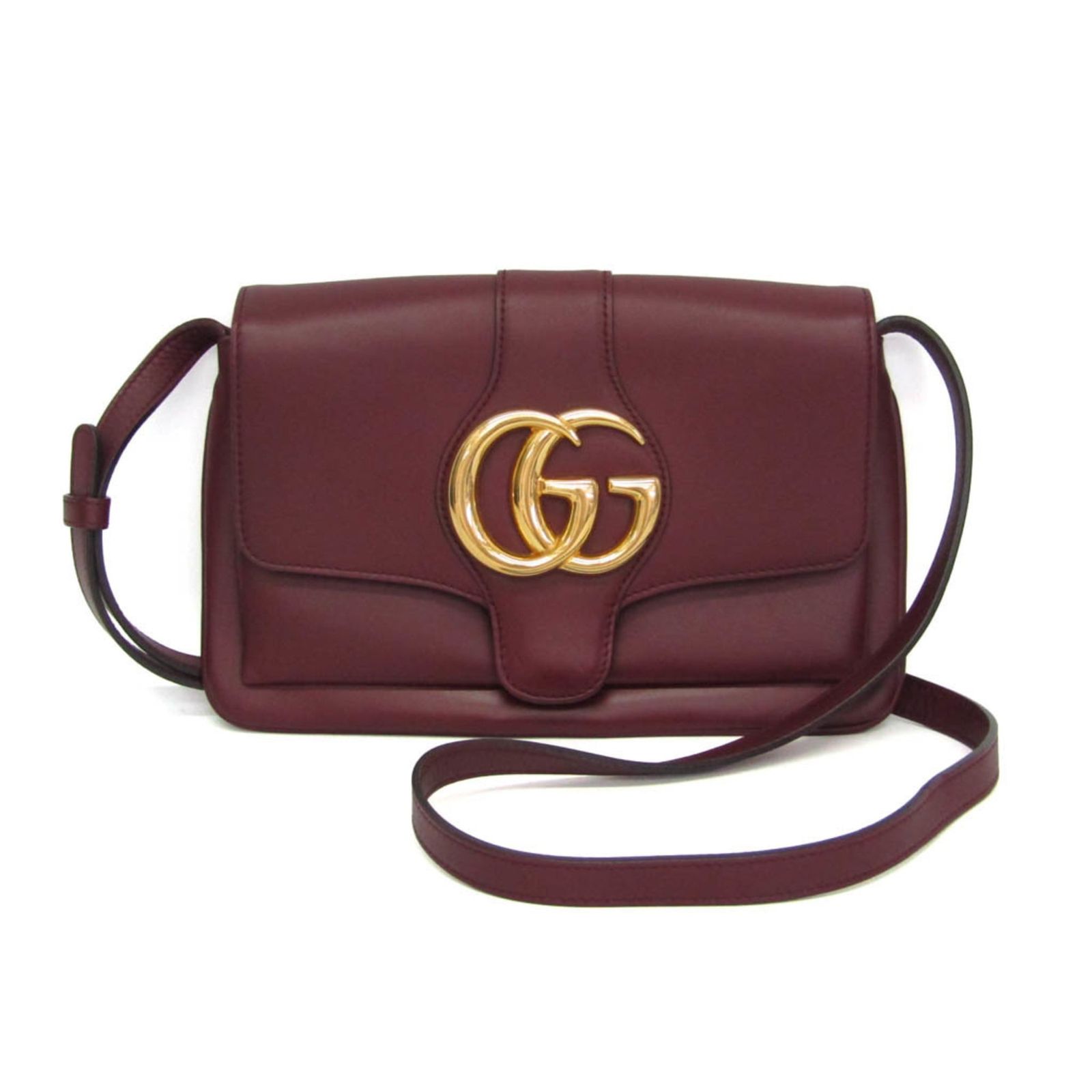 グッチ(Gucci) GGマーモント アリー 550129 レディース レザー ショルダーバッグ ボルドー