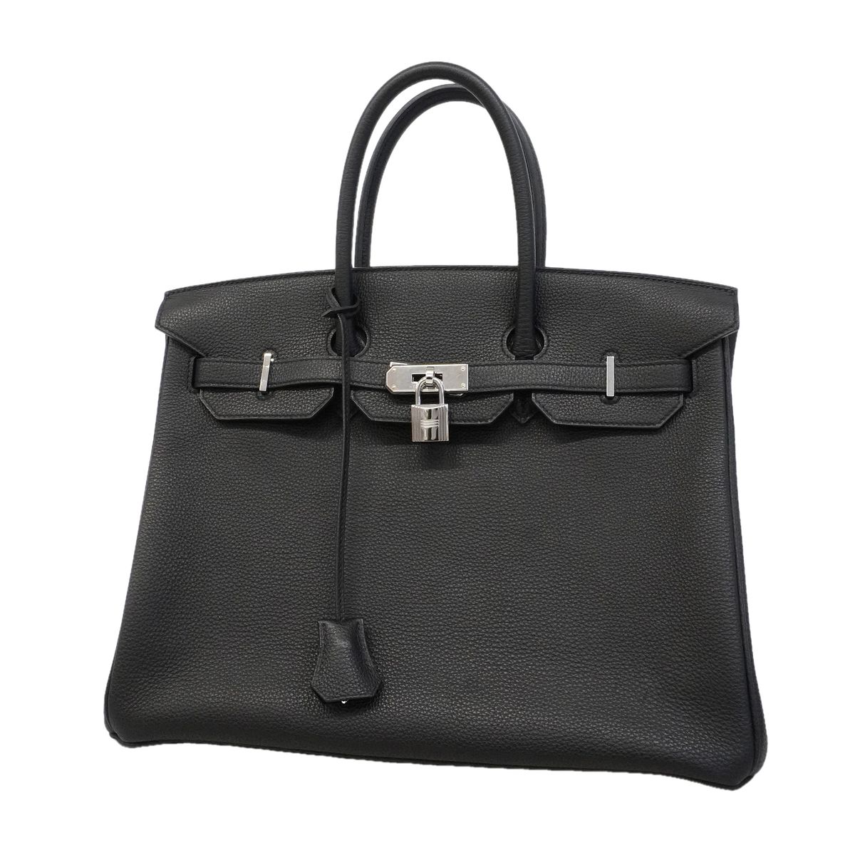 【6hd3644-g】エルメス ハンドバッグ バーキン35 トゴ ブラック シルバー金具 T刻印【中古】レディース