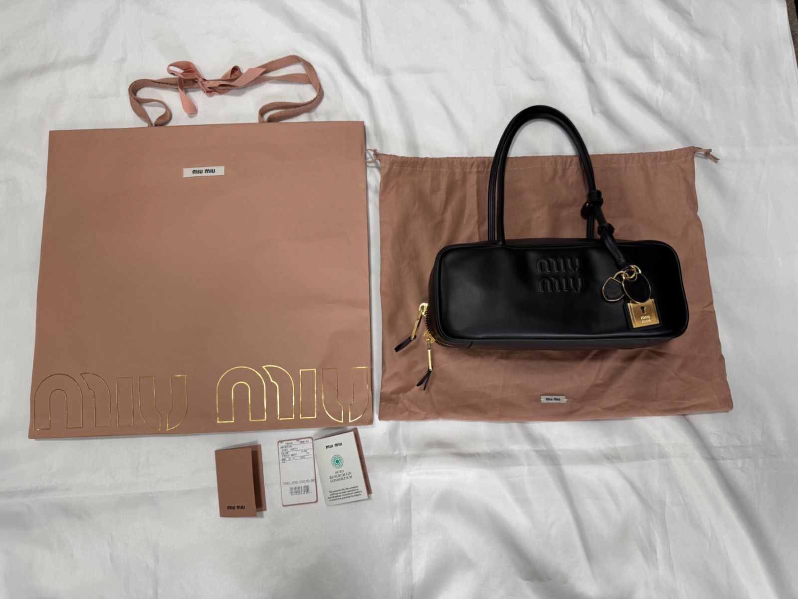 Miu Miu ミュウミュウ ボー レザー バッグ　5BB173　　　　　*3869